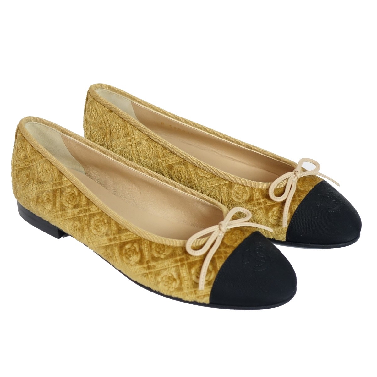 Chanel Suede Cap Toe Ballet Flats