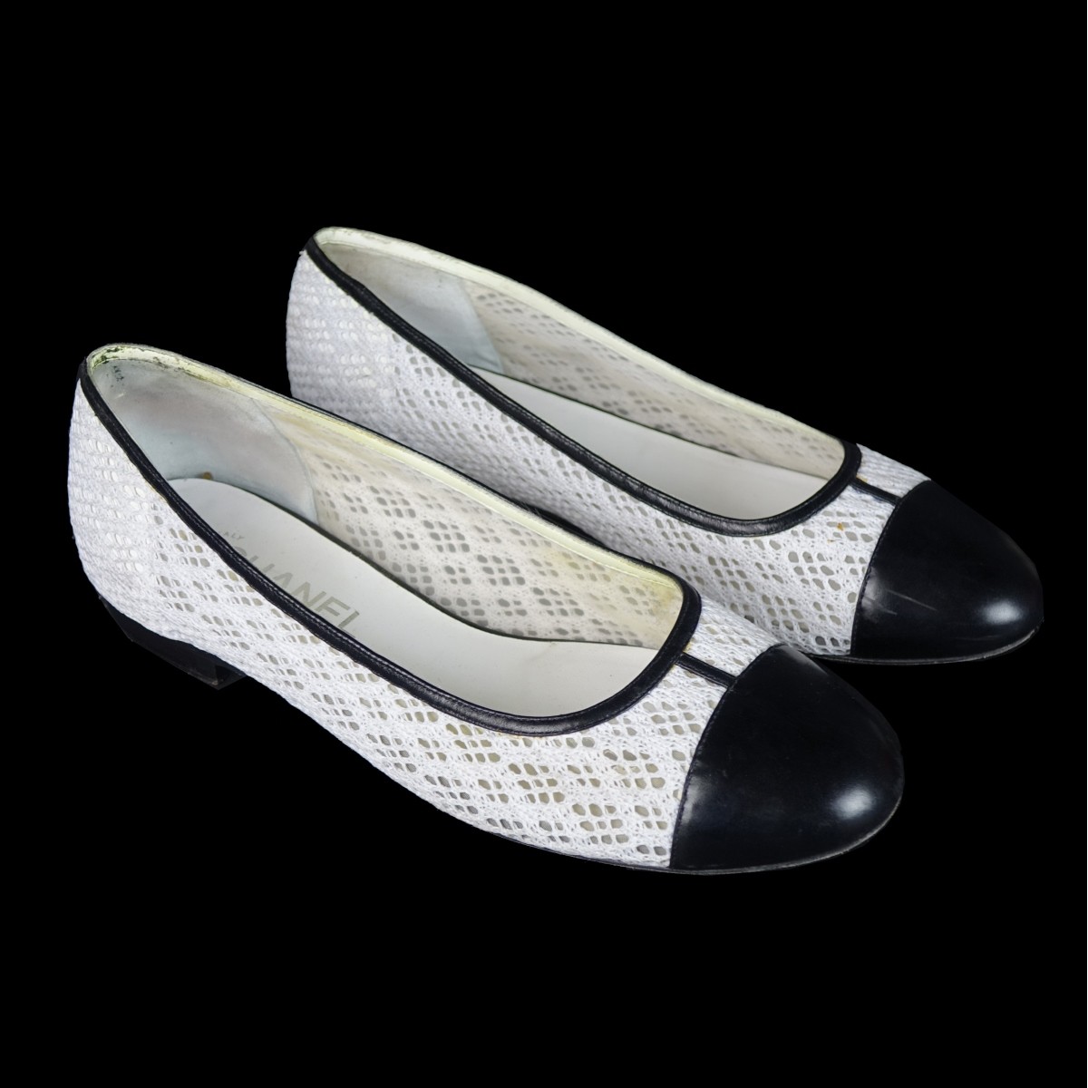 Chanel Knitted Cap Toe Ballet Flats