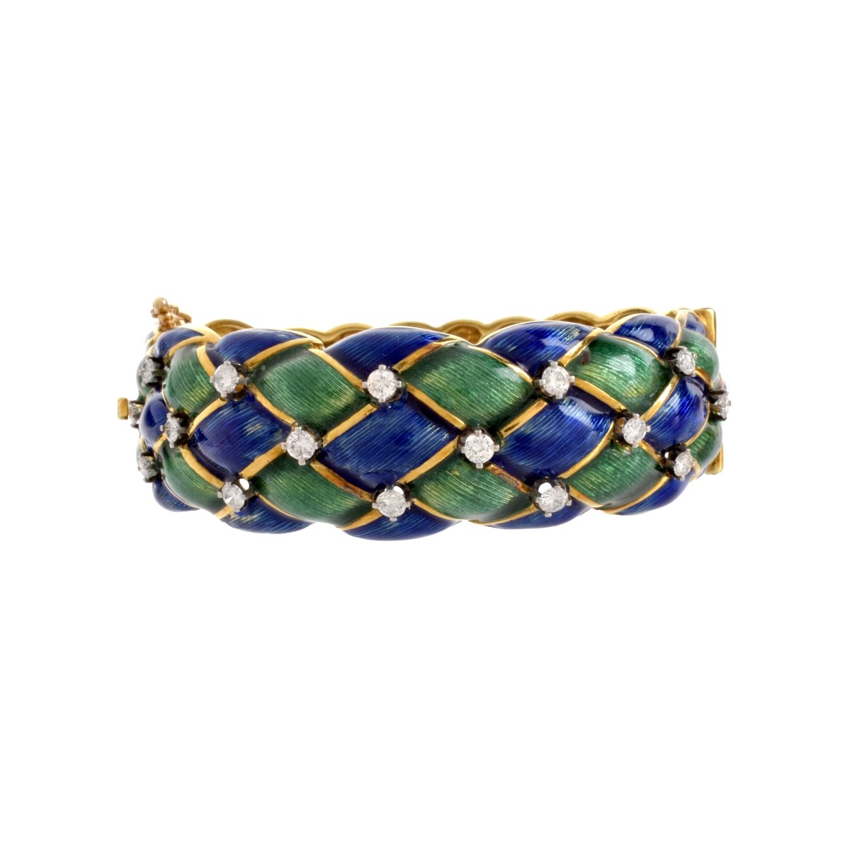 Diamond, Enamel and 18K Bracelet