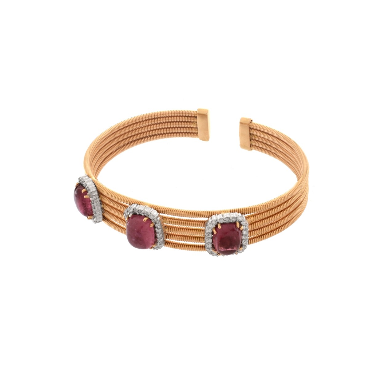 Tourmaline, Diamond and 18K Bracelet