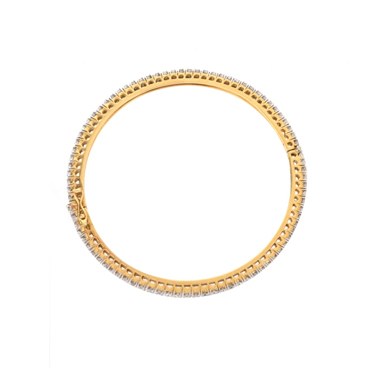 Diamond and 18K Bangle