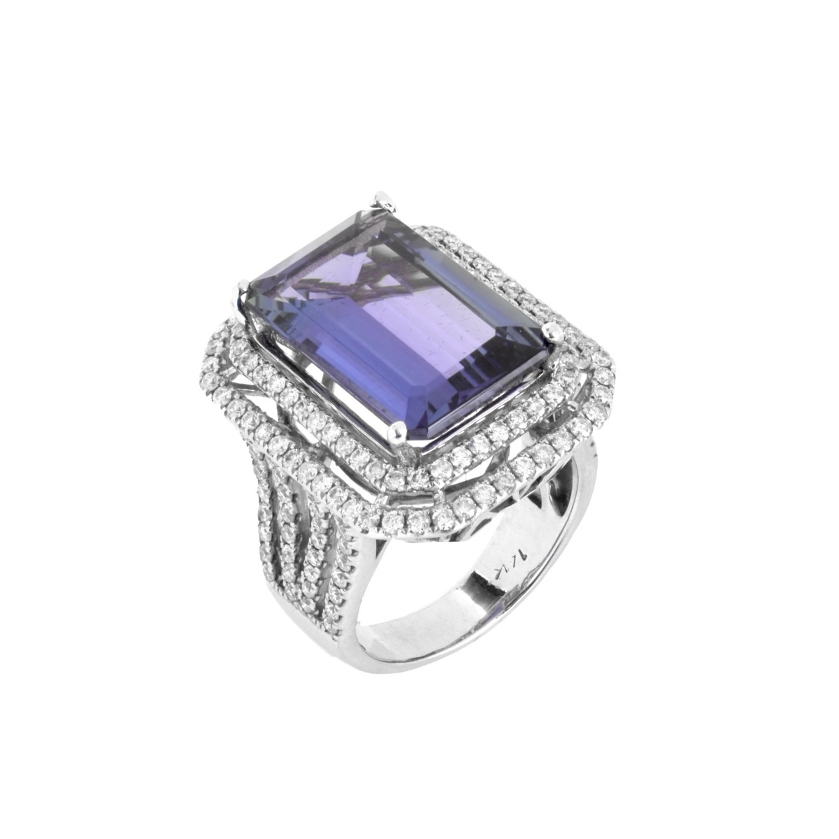 Tanzanite, Diamond and 14K Ring