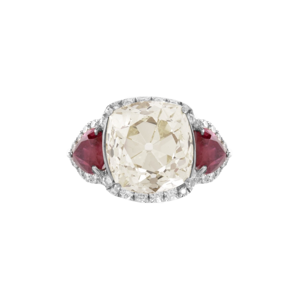 Diamond, Ruby and Platinum Ring