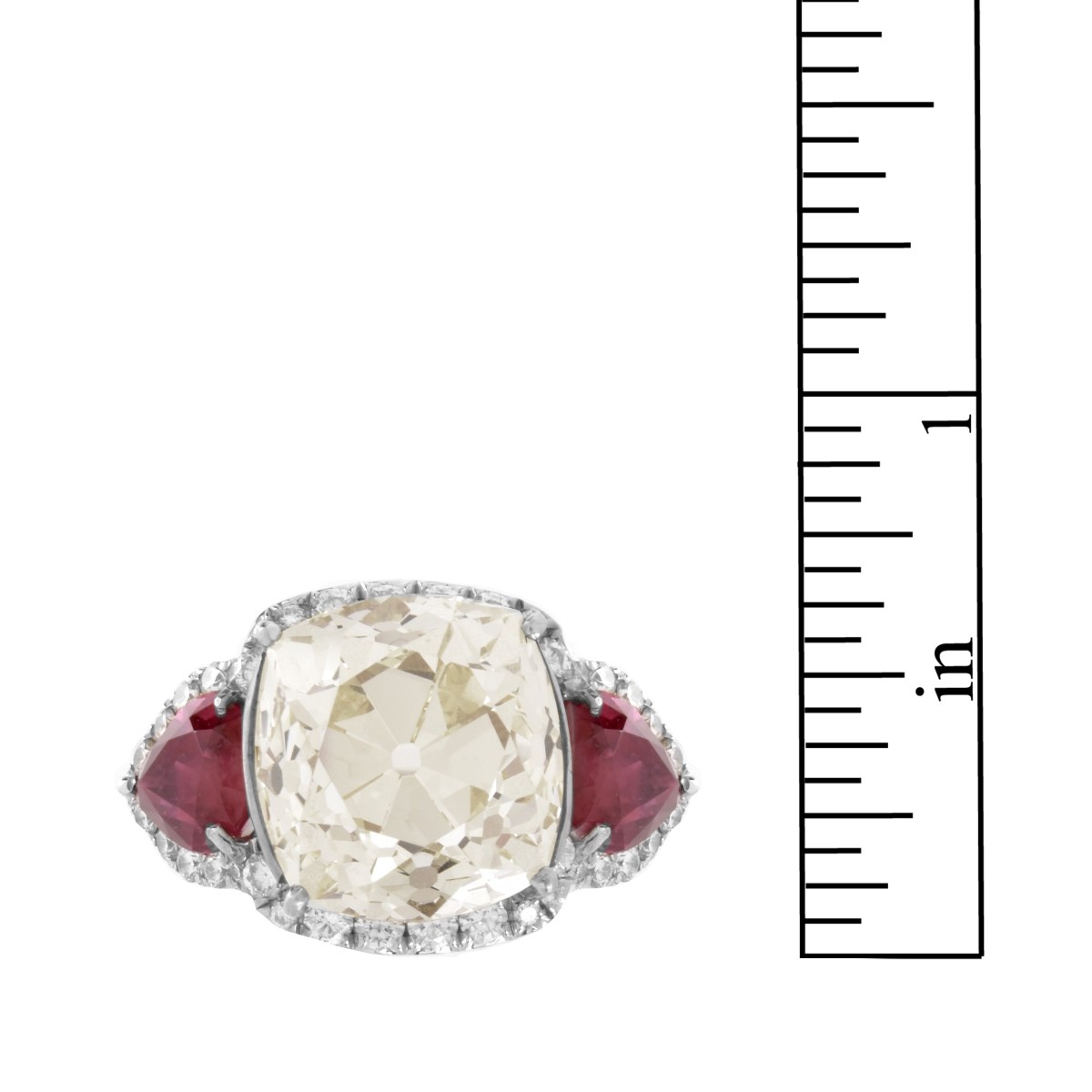 Diamond, Ruby and Platinum Ring