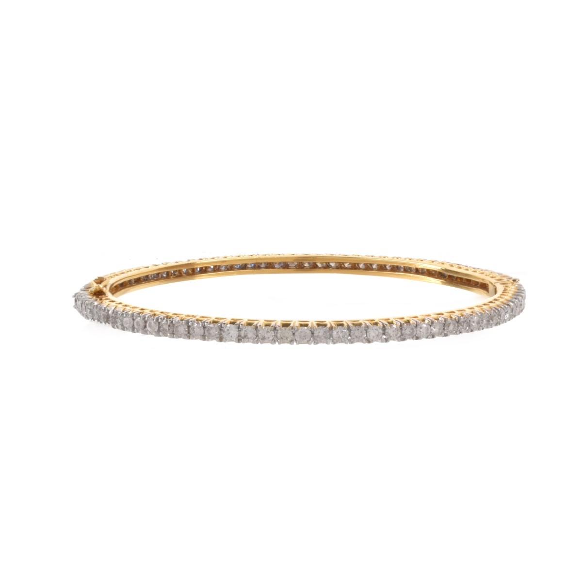 Diamond and 18K Bangle