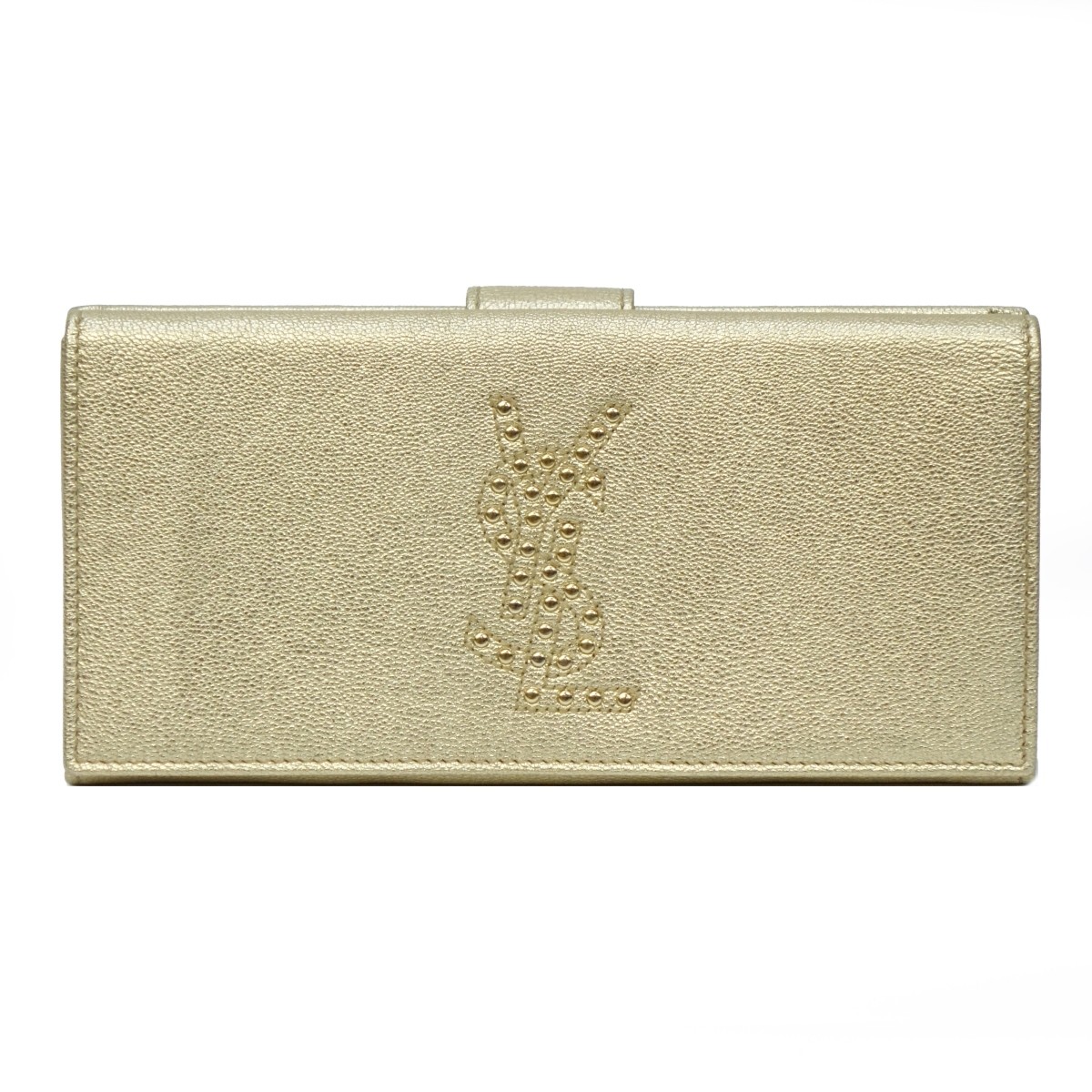 Yves St-Laurent Studded Logo Wallet w/ Box