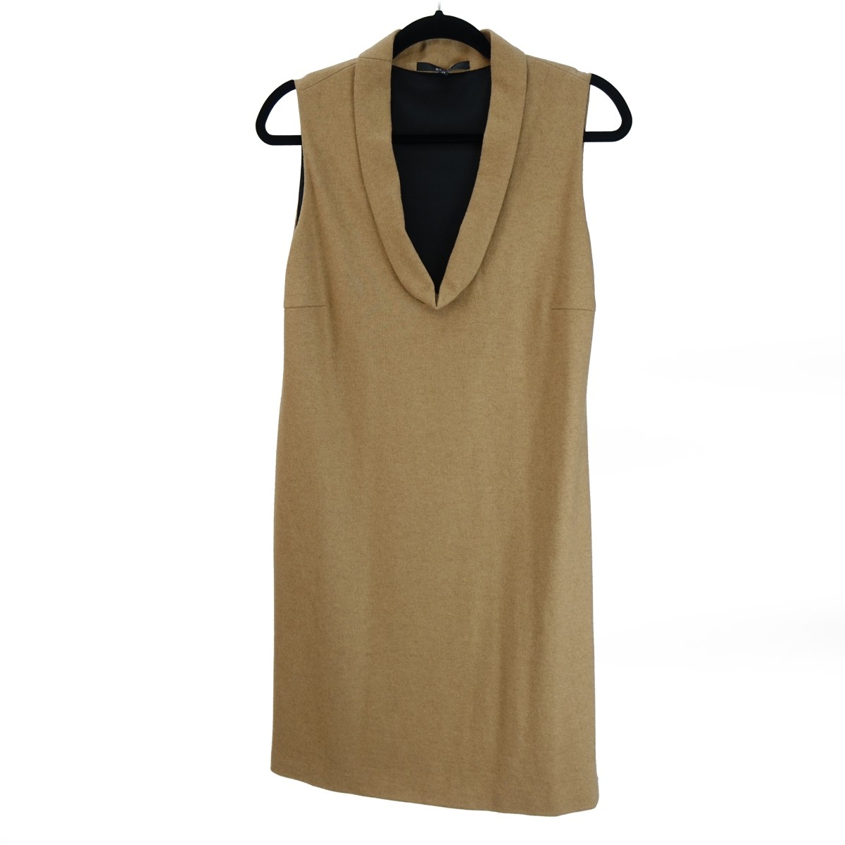 Gucci Camel Wool Sleeveless Dress