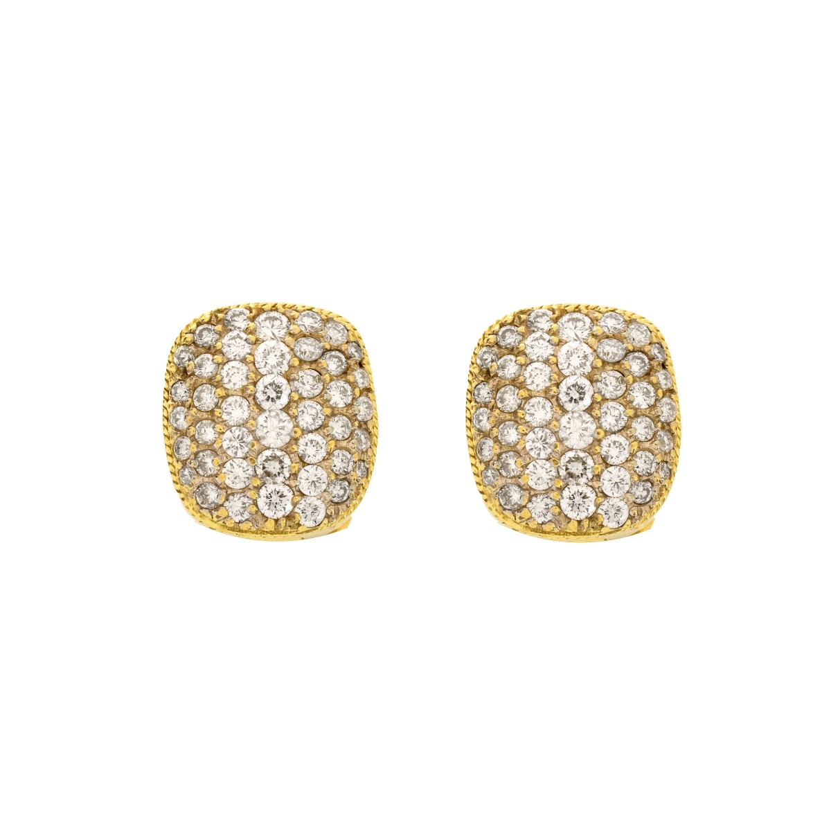 Diamond and 18K Earrings