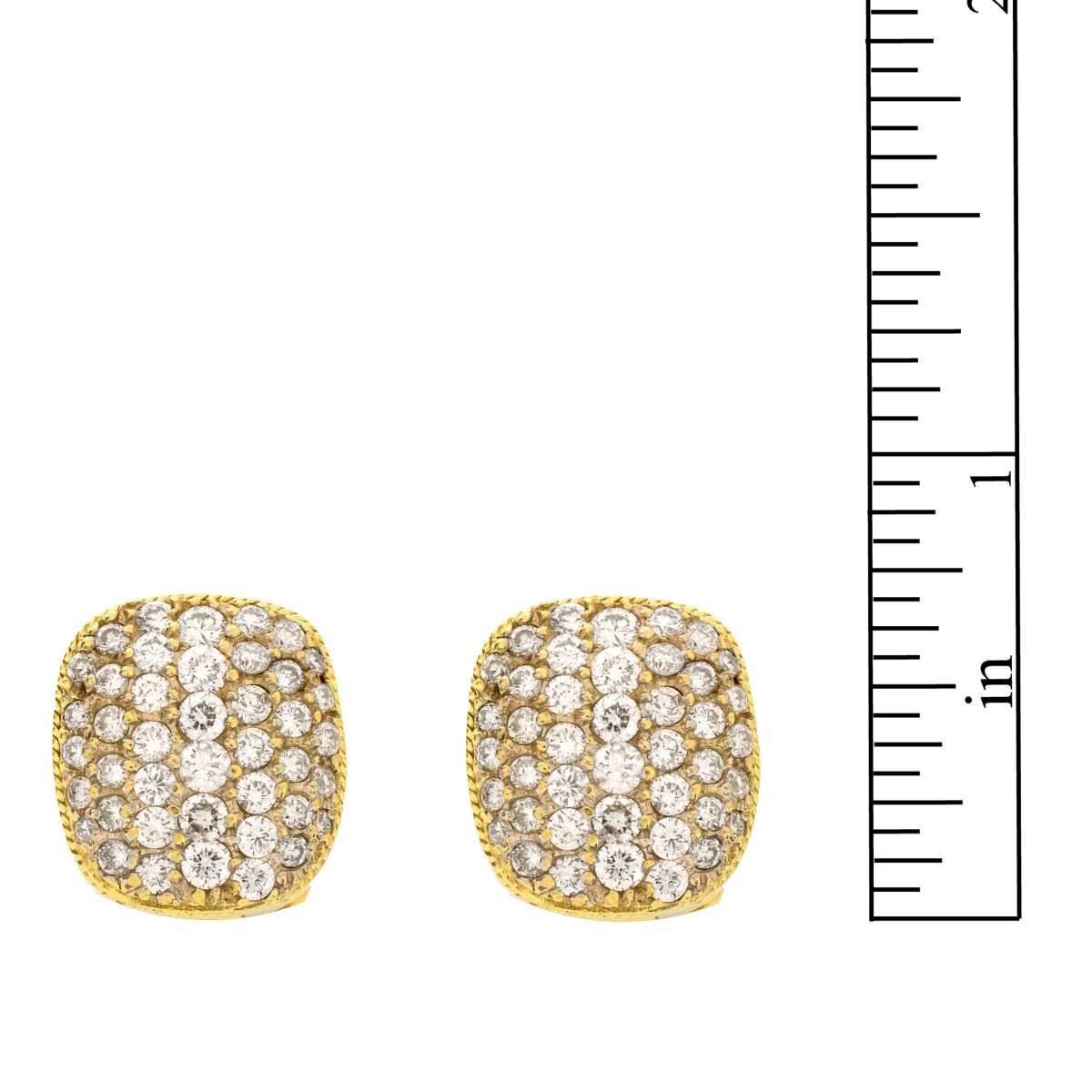 Diamond and 18K Earrings