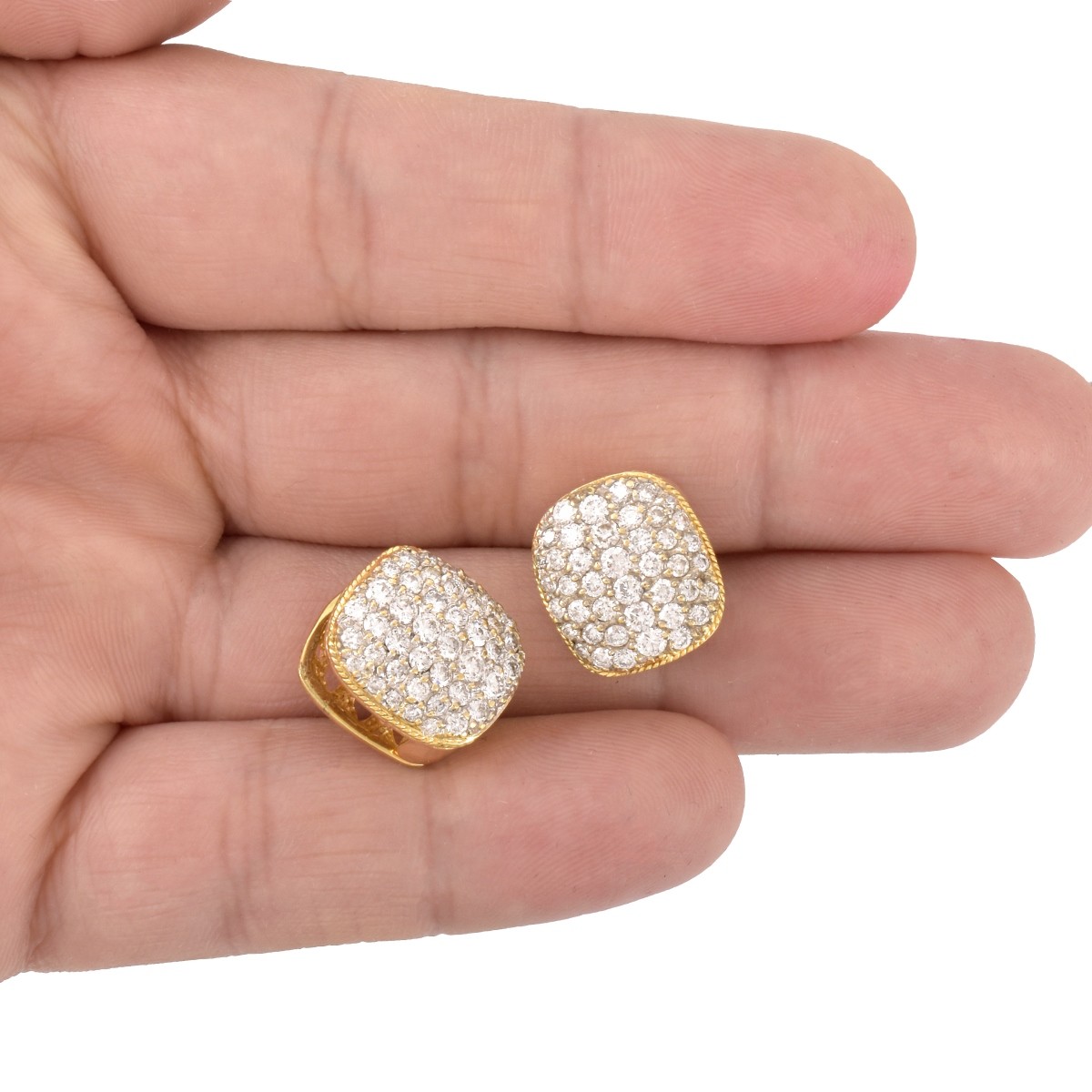 Diamond and 18K Earrings