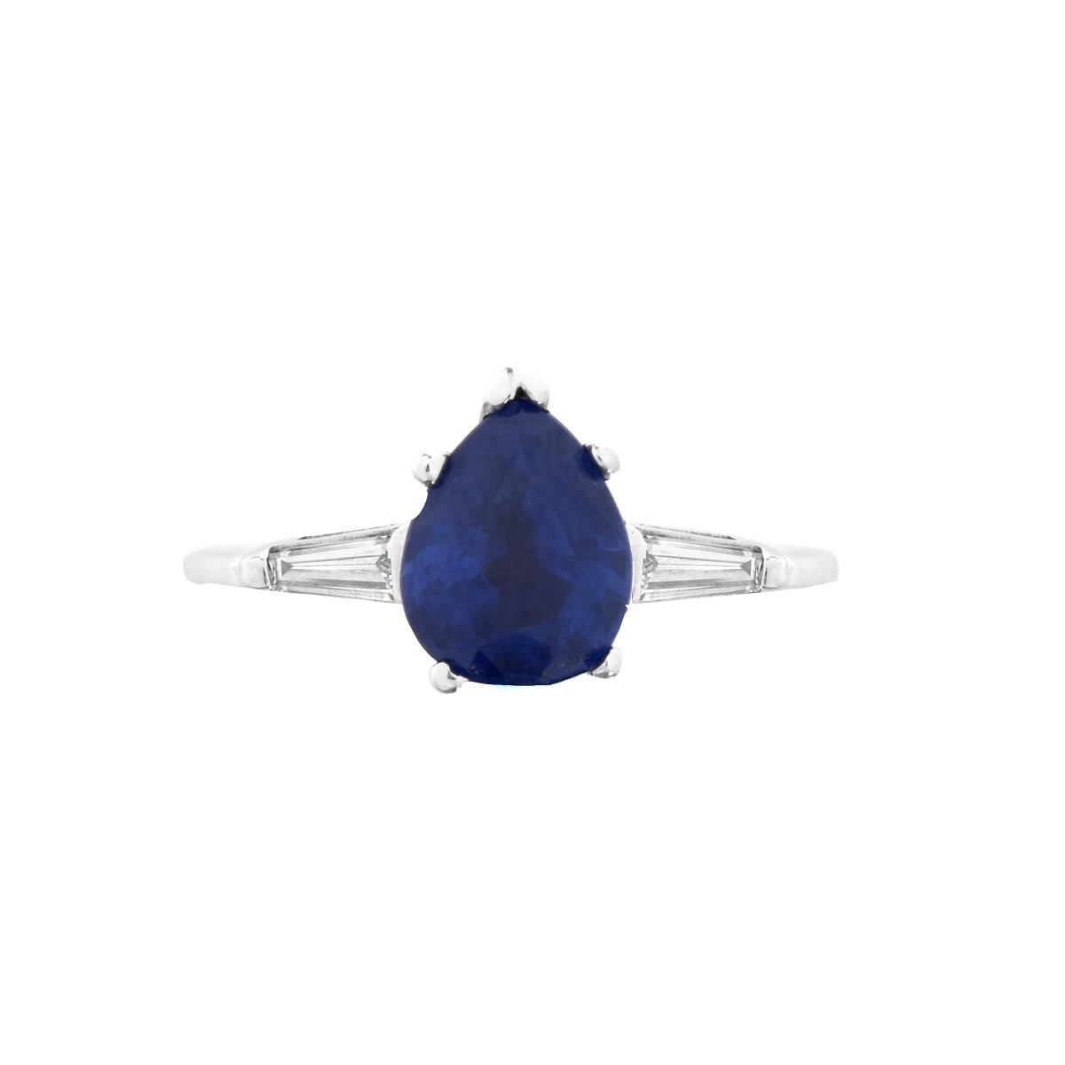 Sapphire, Diamond and 18K Ring