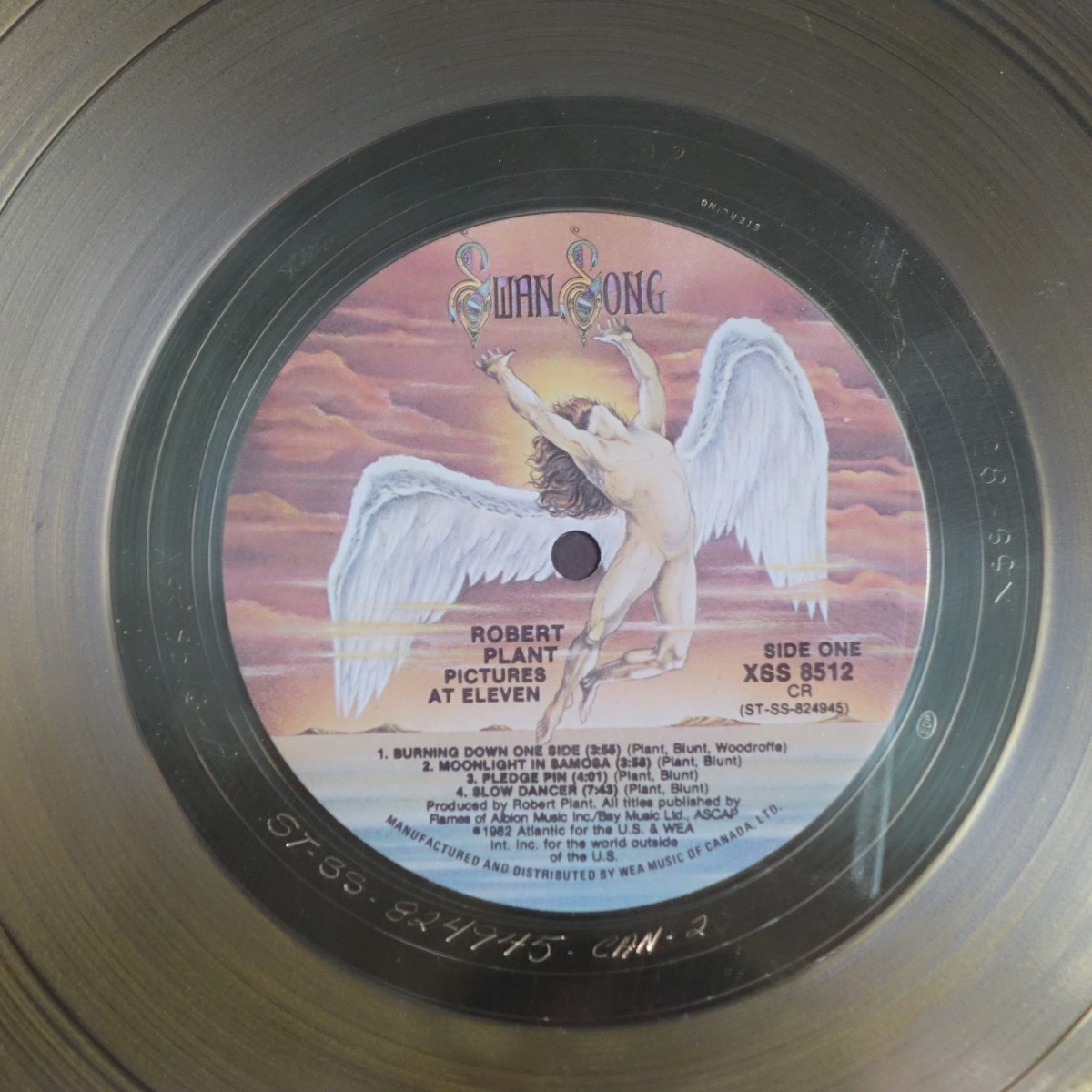 Phil Collins Swan Song Gold LP Award