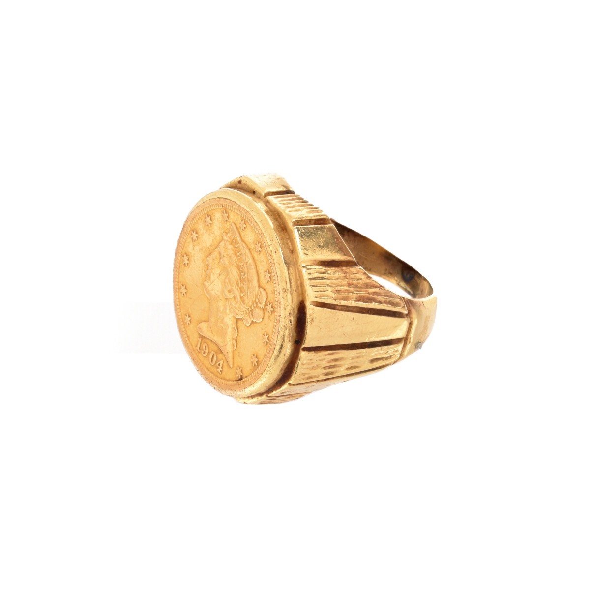 US $5 Gold Coin Ring