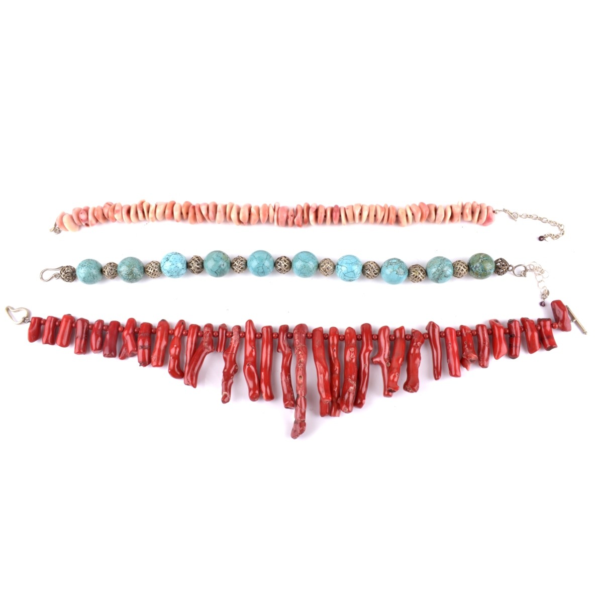 Coral and Turquoise Necklaces