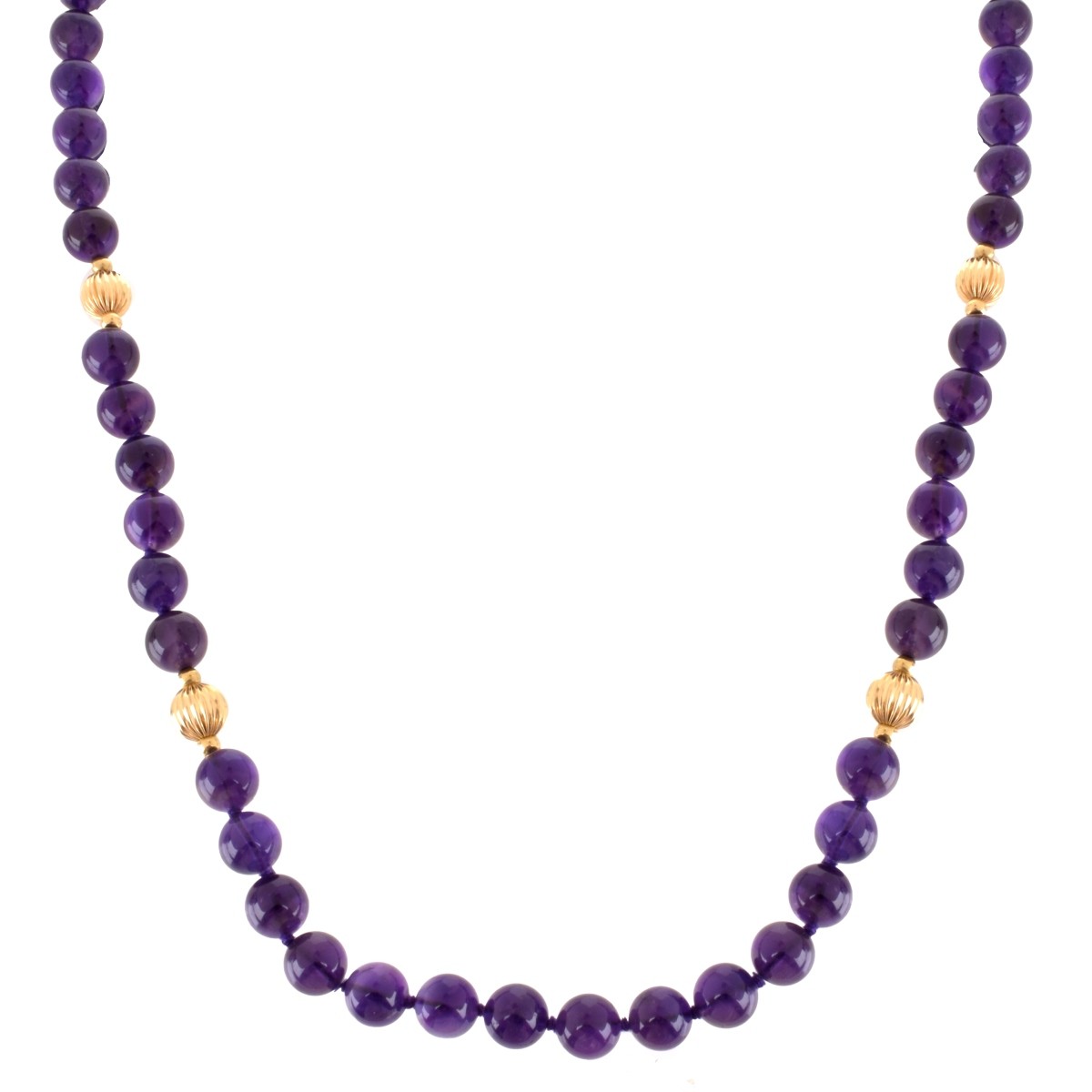 Amethyst and 14K Necklace