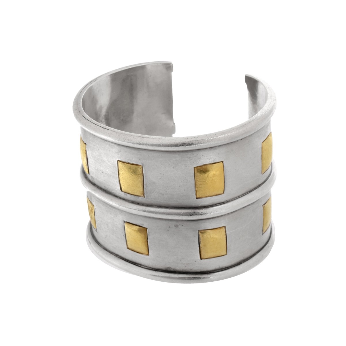 Emilia Castillo (Mexican) Silver and Gold Cuff