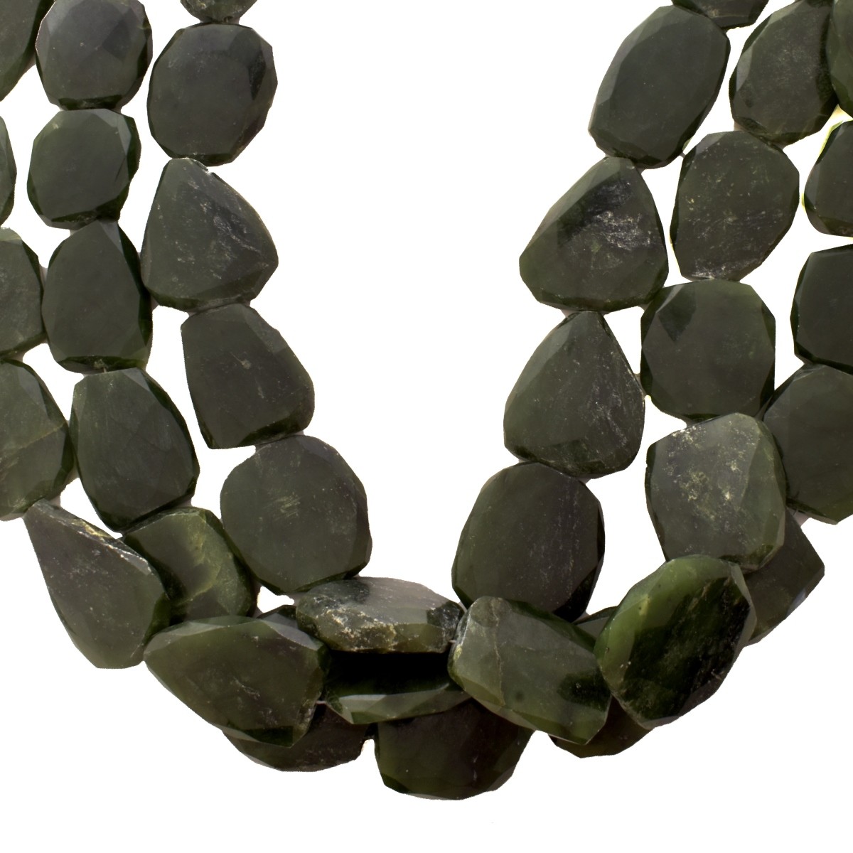 Green Gemstone and Silver Necklace