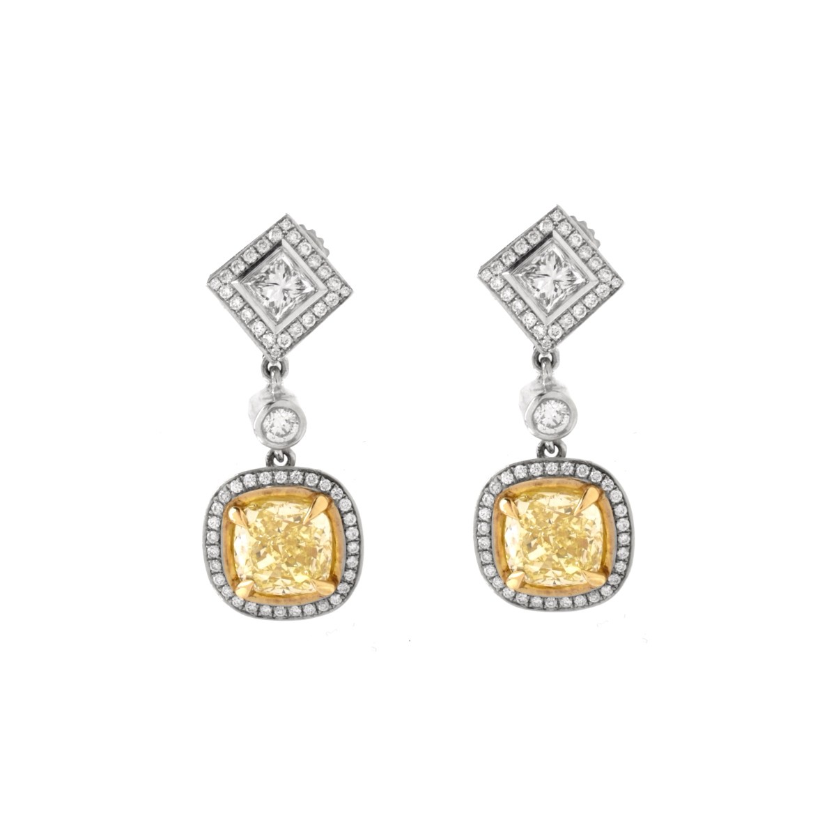 Diamond and 18K Earrings