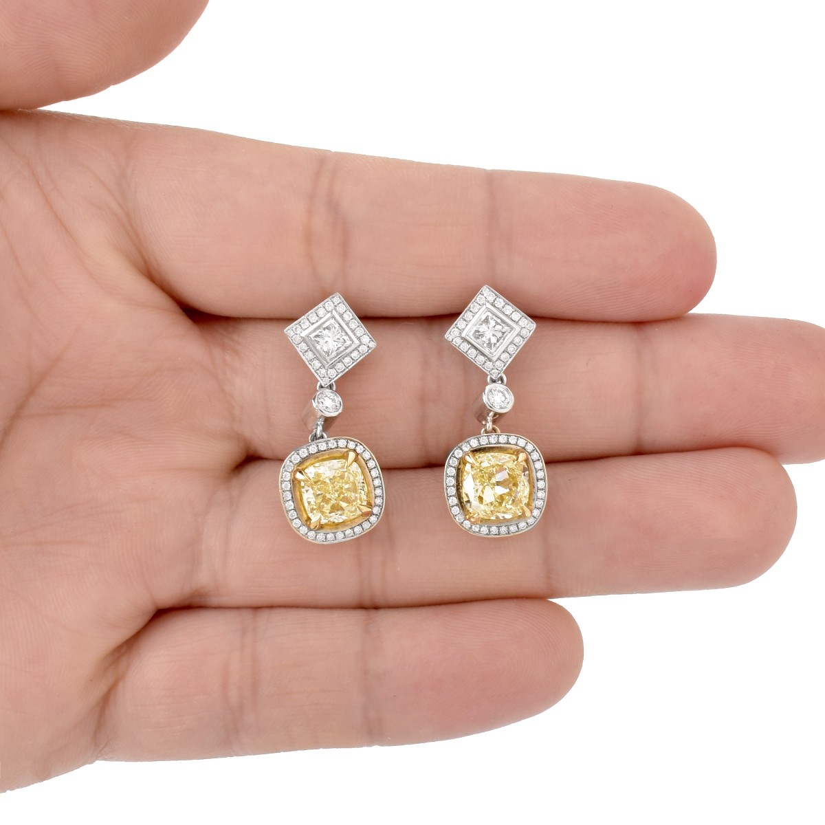 Diamond and 18K Earrings