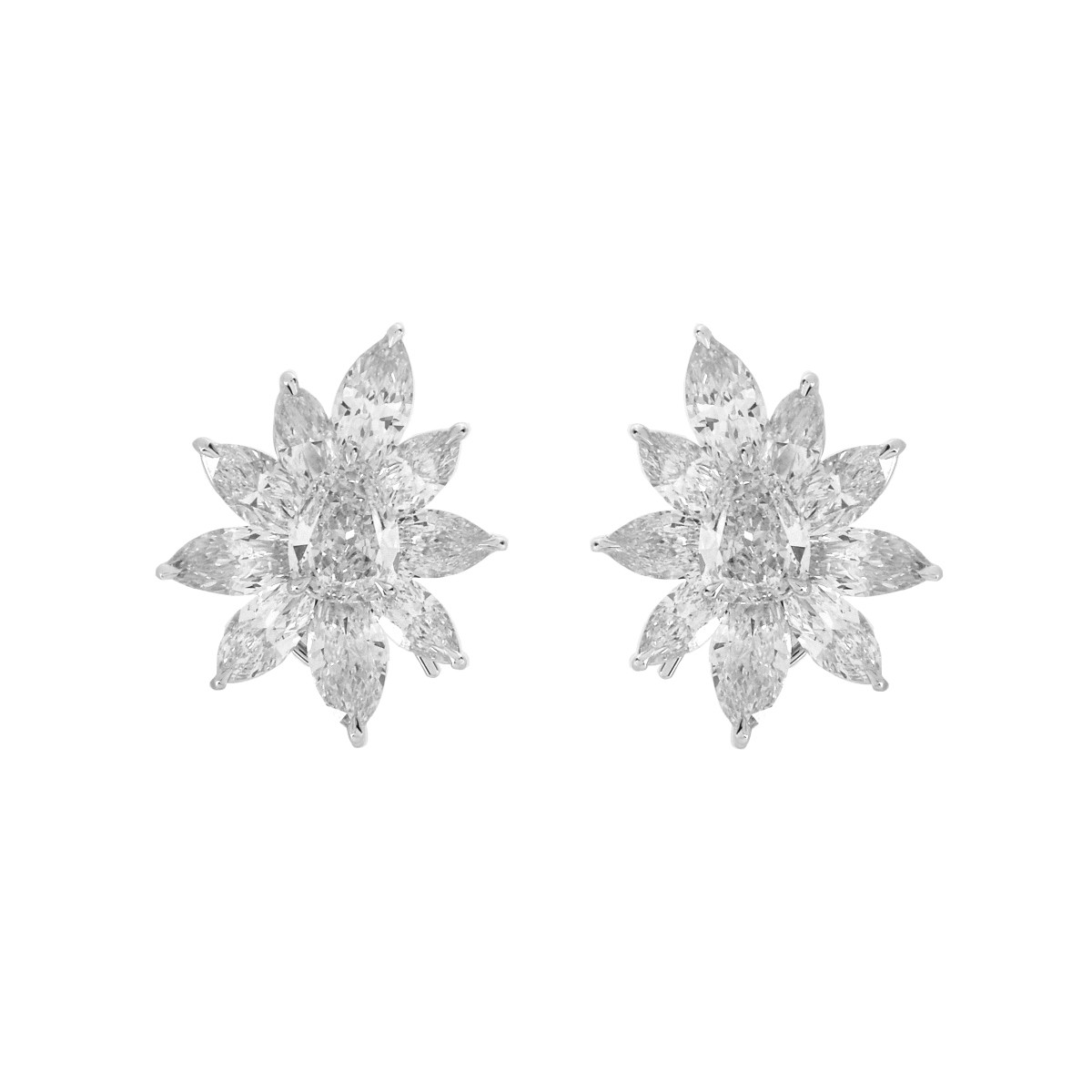 Diamond and Platinum Earrings