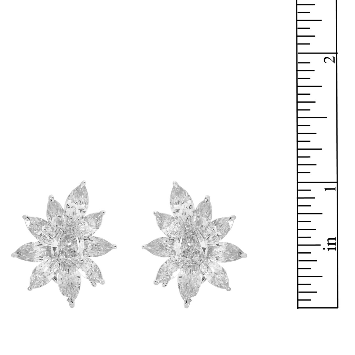 Diamond and Platinum Earrings