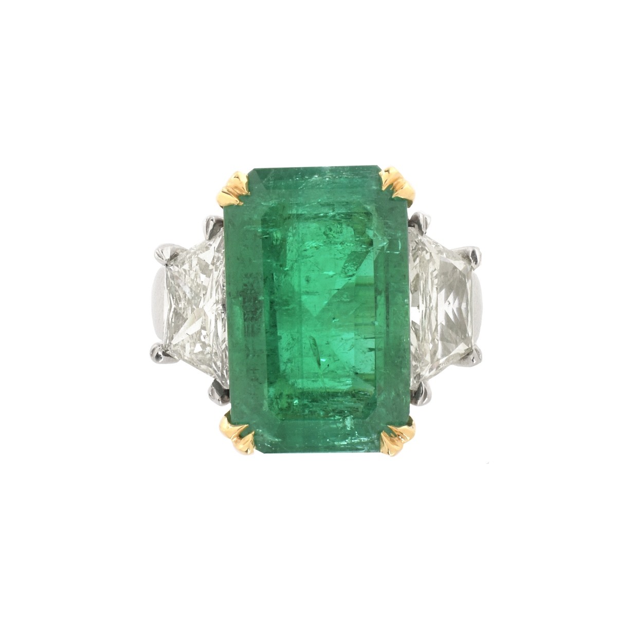 AGL Emerald, Diamond and 14K Ring