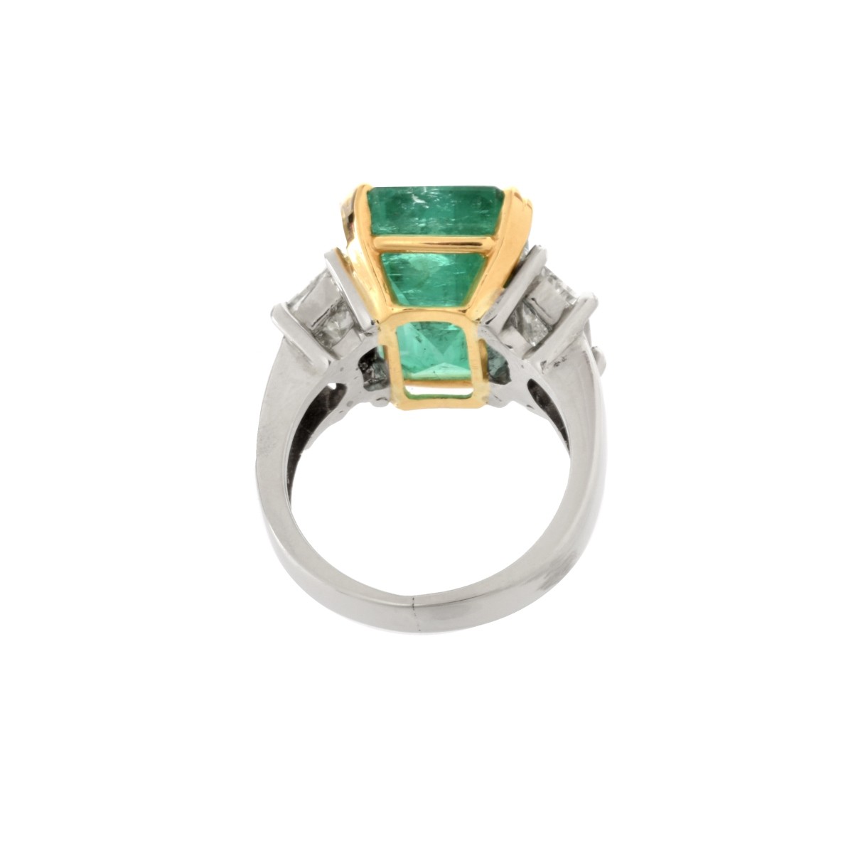 AGL Emerald, Diamond and 14K Ring