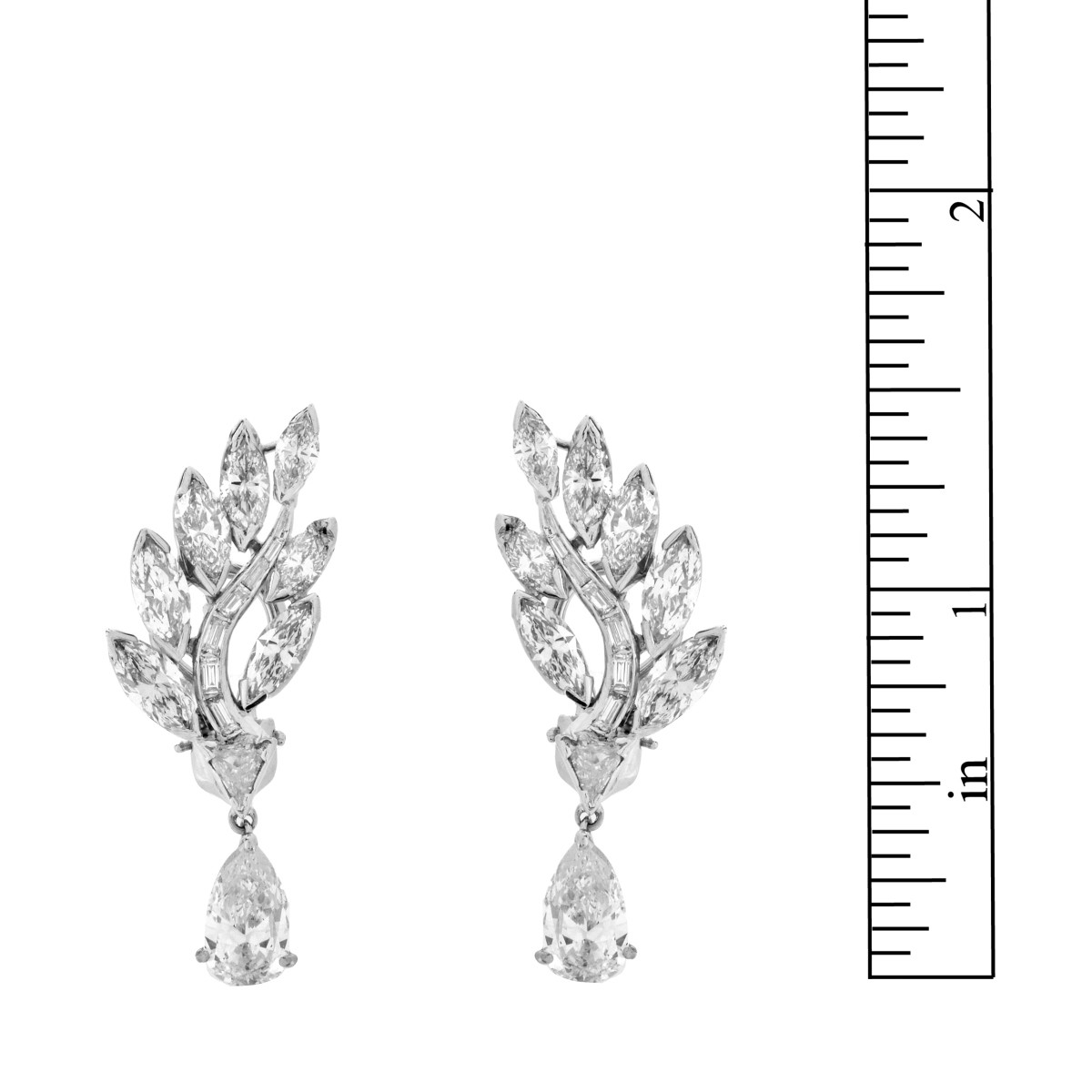 Diamond and Platinum Earrings