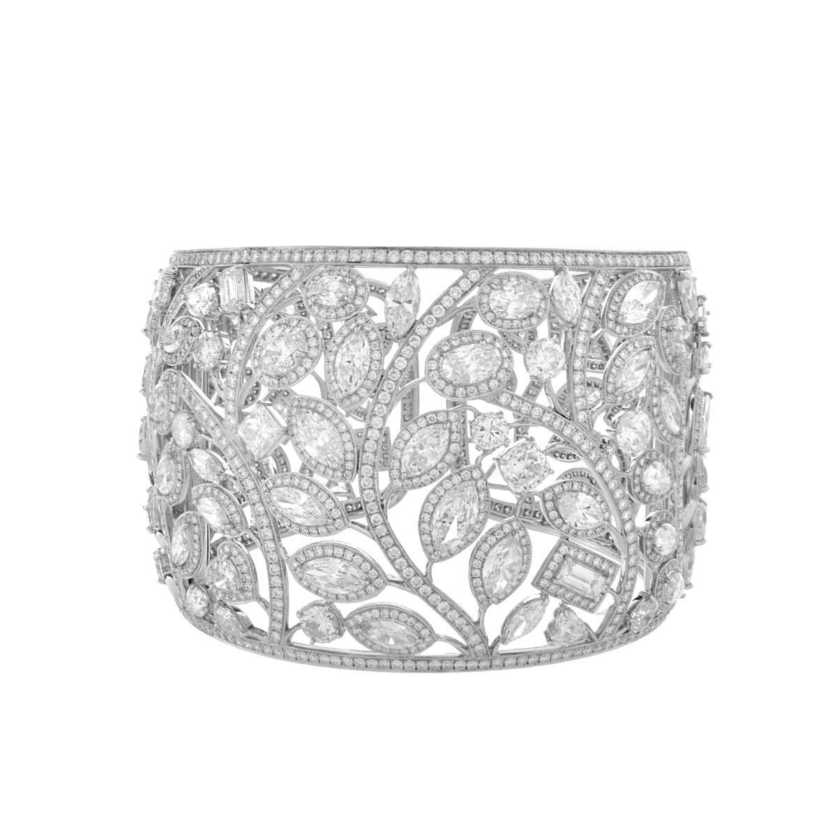 Diamond and 18K Cuff Bangle