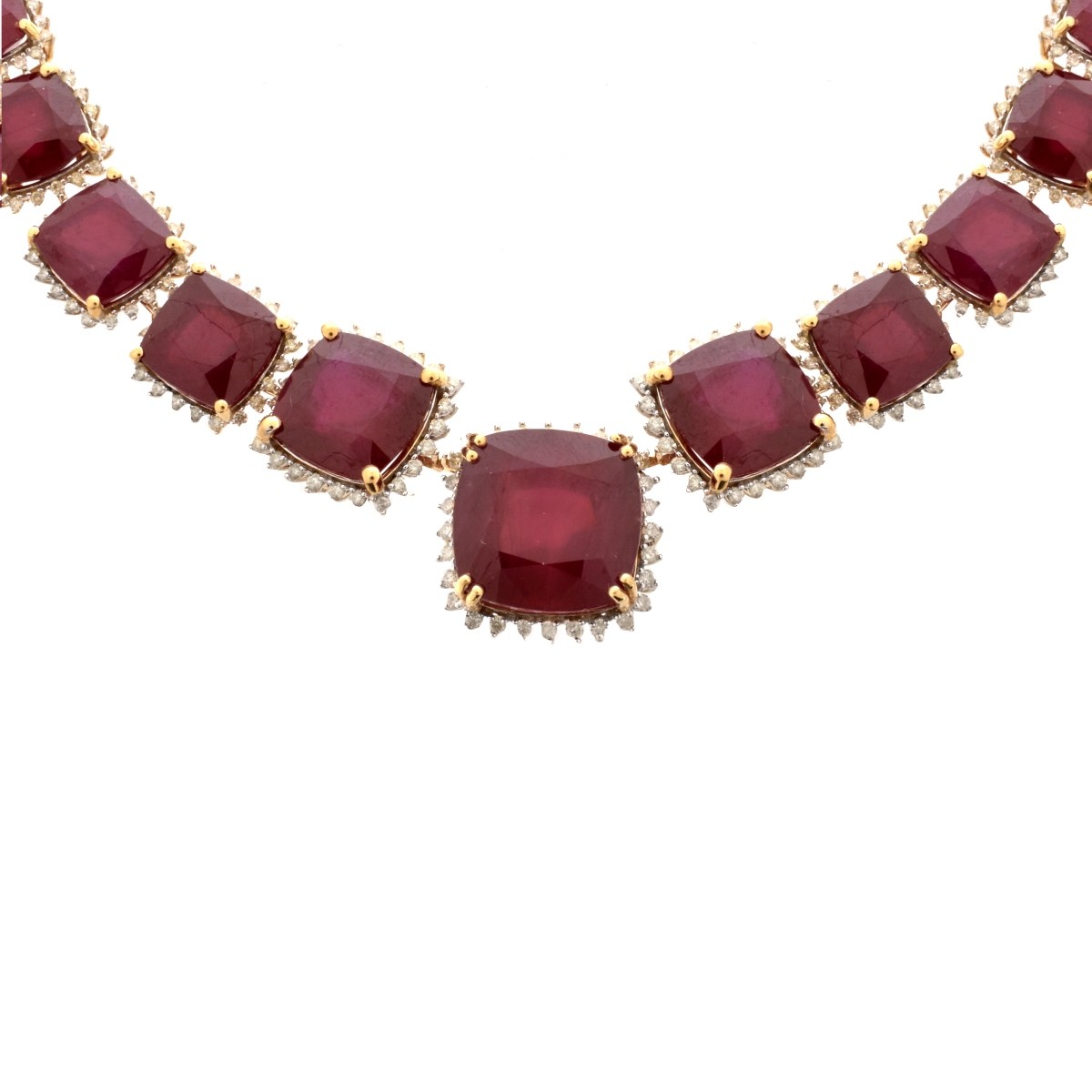 Ruby, Diamond and 14K Necklace