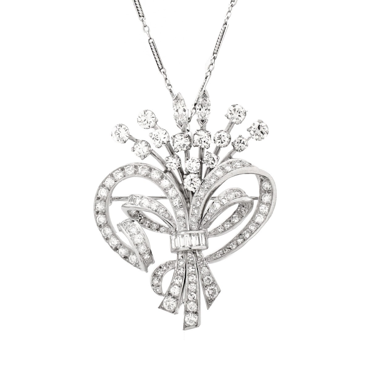 Art Deco Diamond and Platinum Pendant