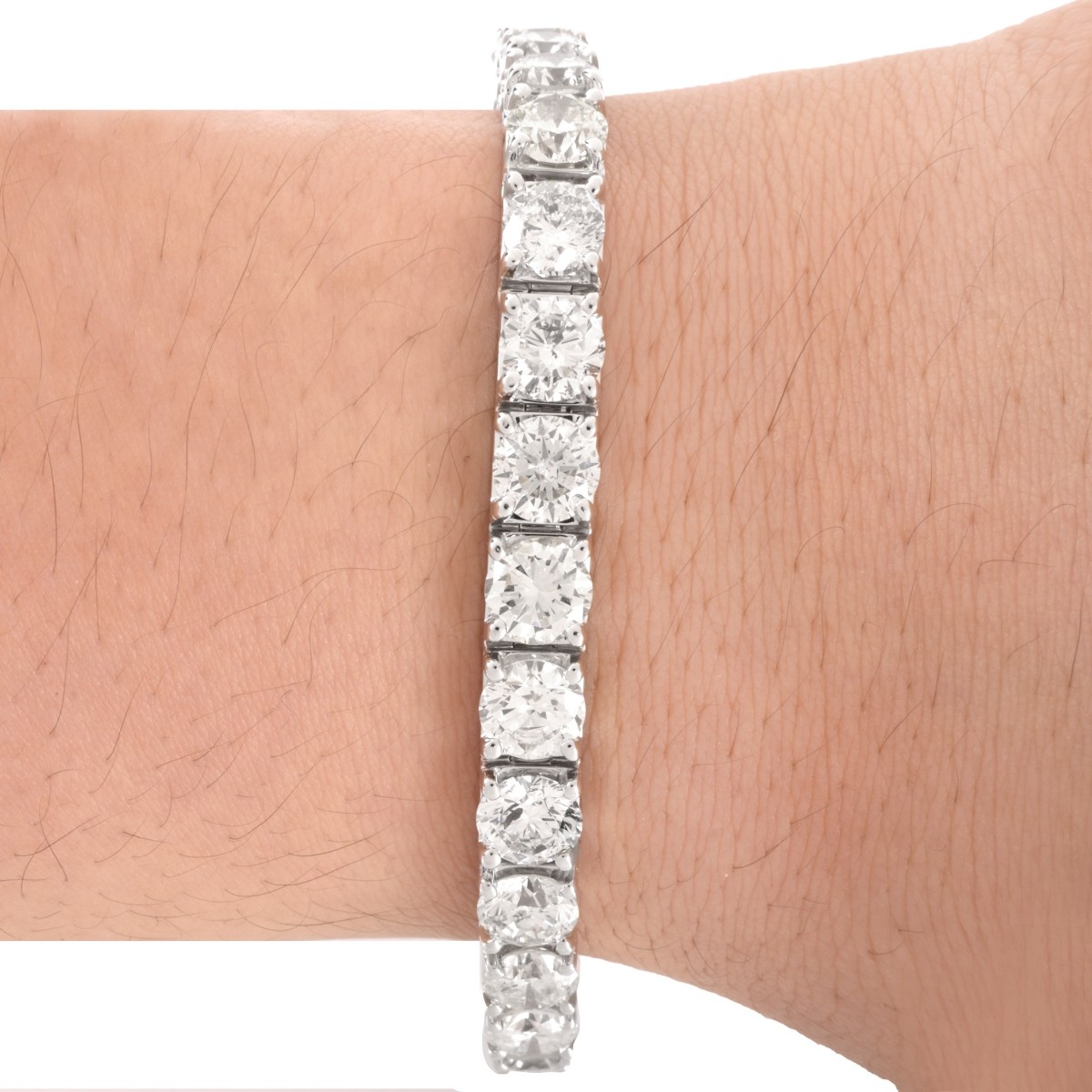 Diamond and 18K Tennis Bracelet