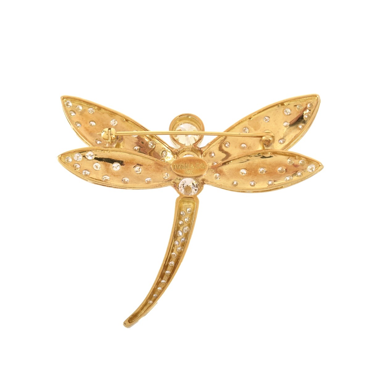 Diamond and 18K Brooch