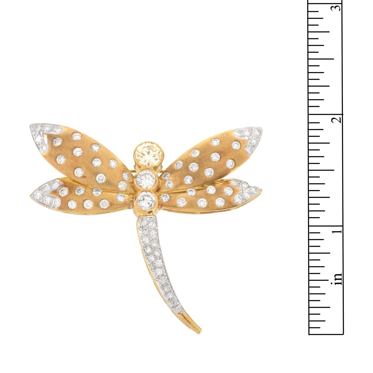 Diamond and 18K Brooch