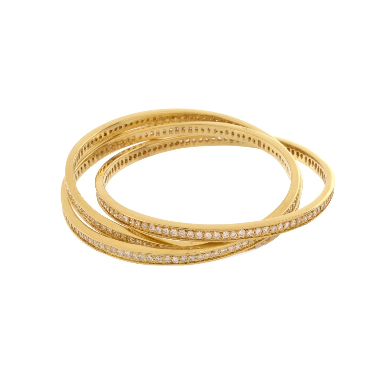 Diamond and 18K Bangles