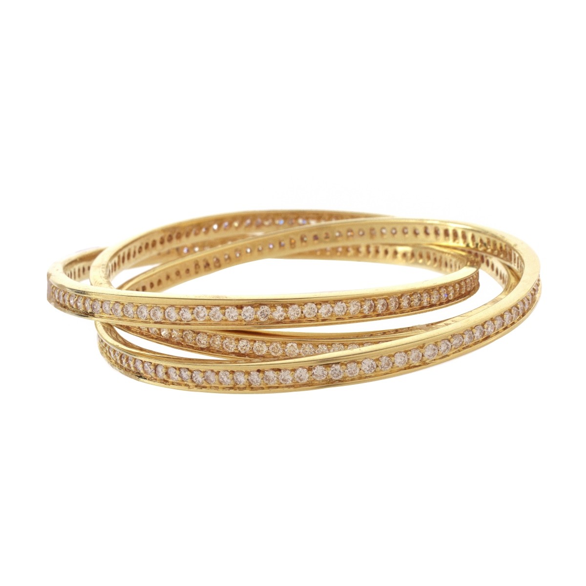 Diamond and 18K Bangles