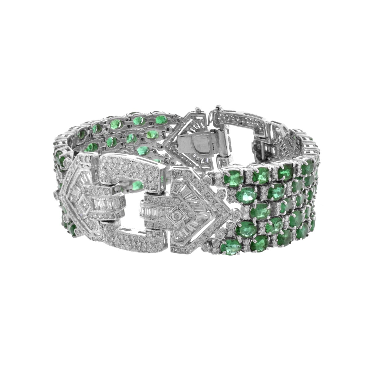 Emerald, Diamond and 18K Bracelet