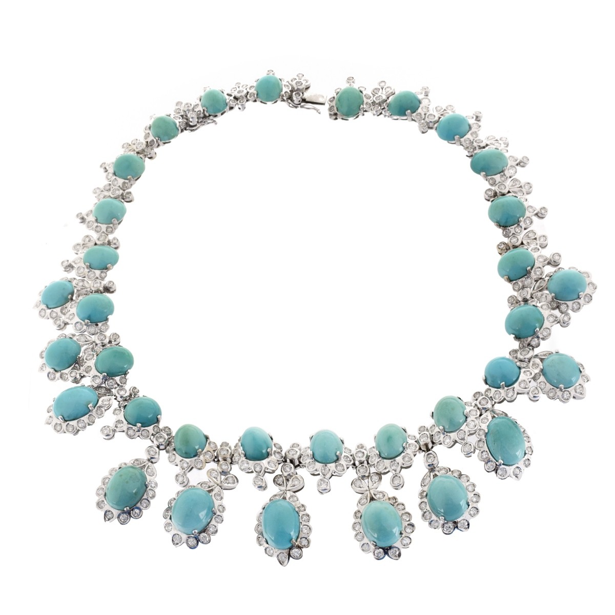 Turquoise, Diamond and 18K Necklace