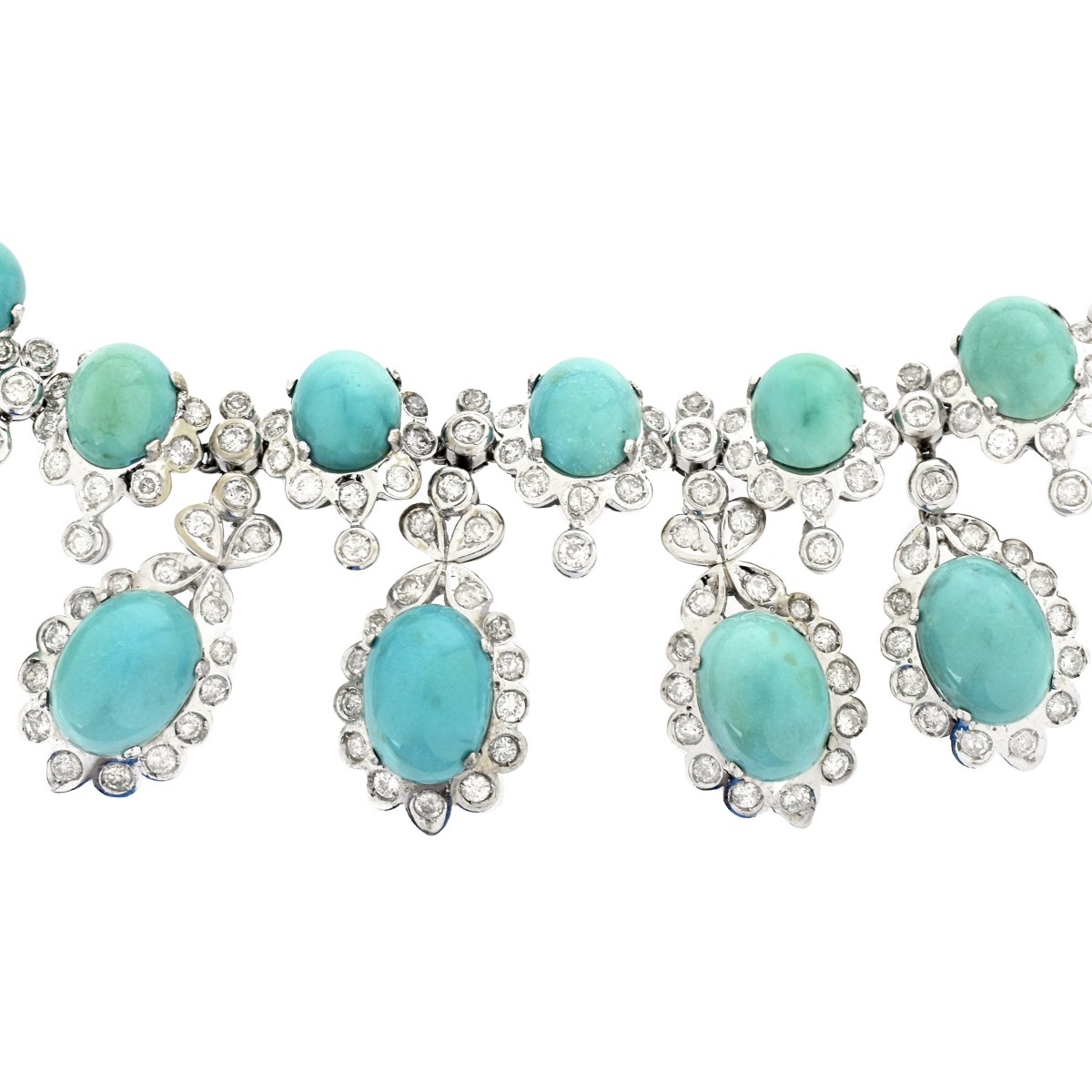 Turquoise, Diamond and 18K Necklace