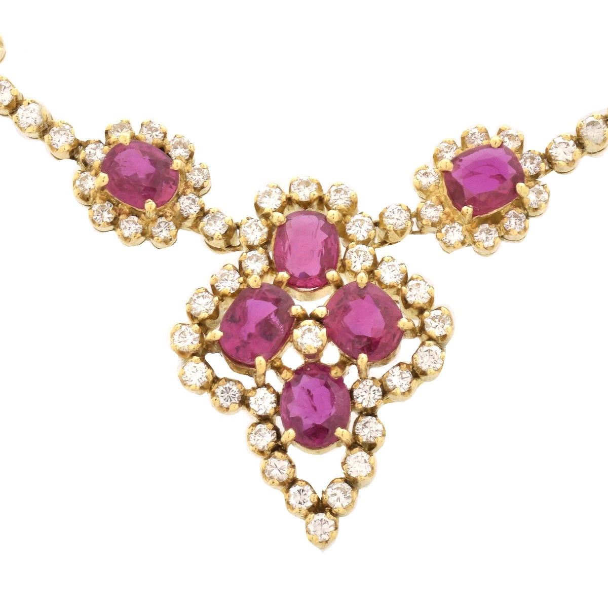 Ruby, Diamond and 18K Necklace