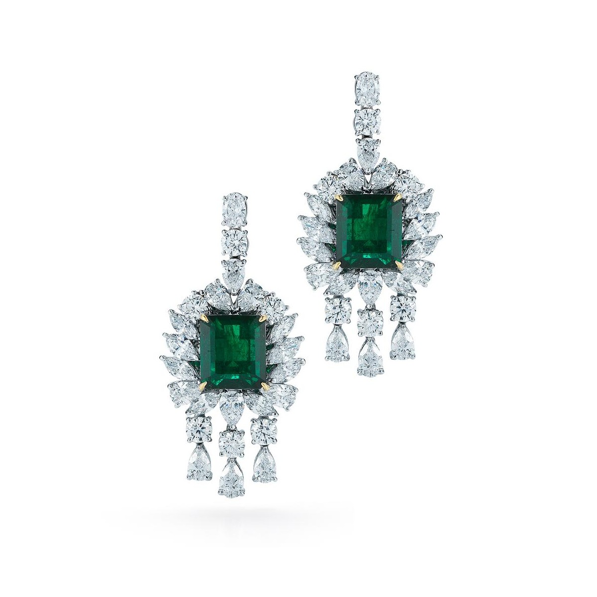 GIA & C. Dunaigre Emerald and Diamond Earrings