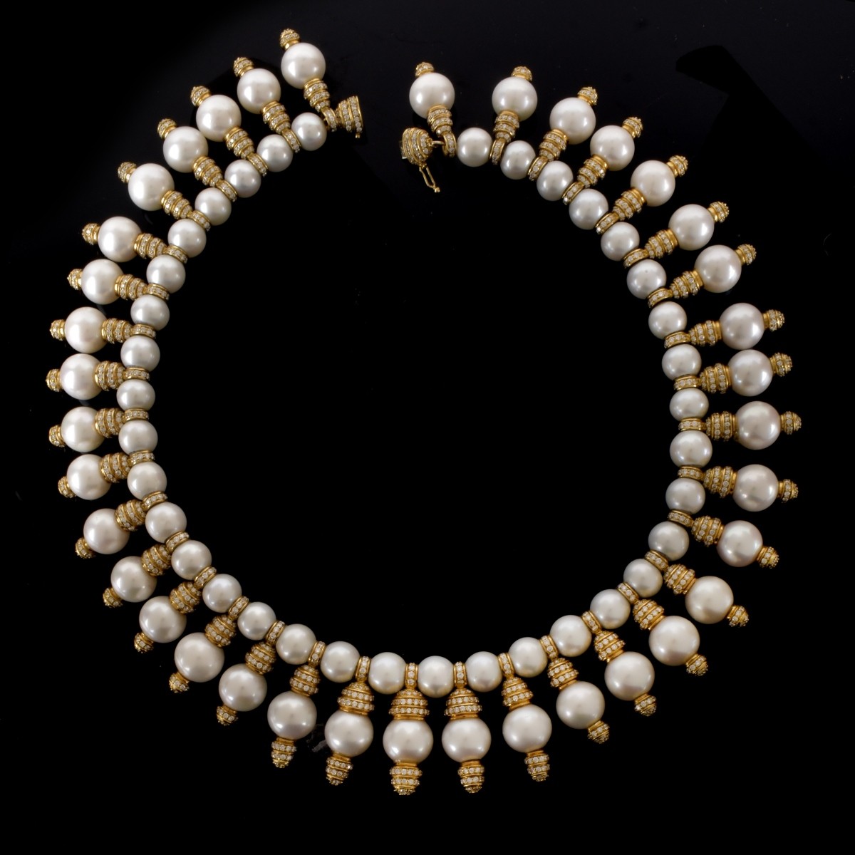 Pearl Diamond and 18K Necklace