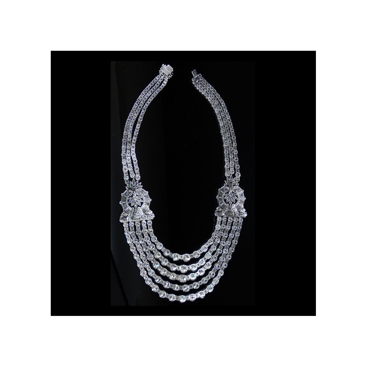 168.0ct Diamond and Platinum Necklace
