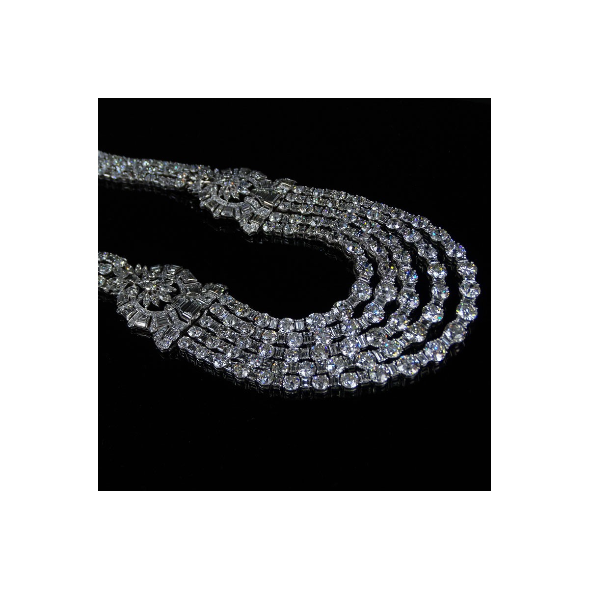 168.0ct Diamond and Platinum Necklace