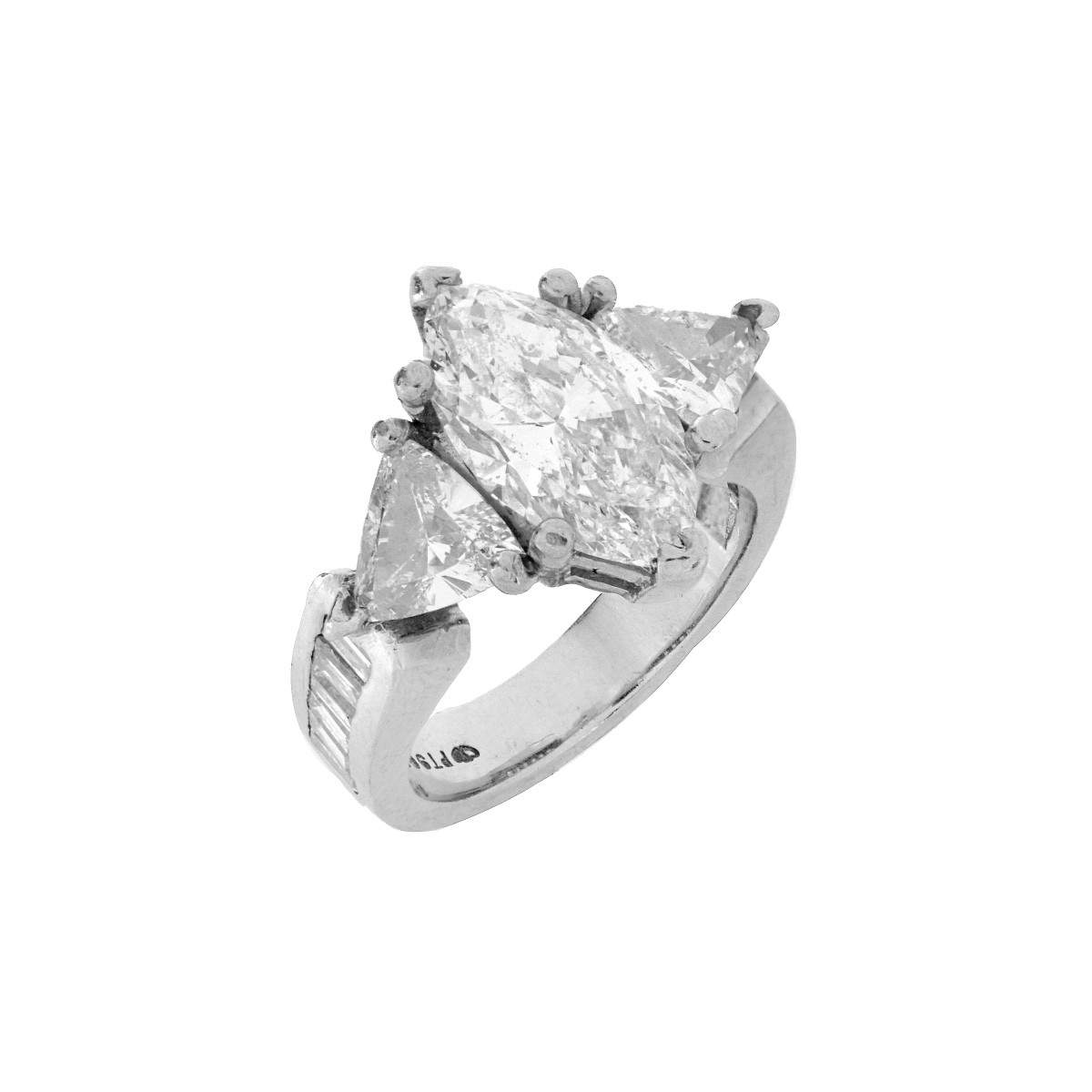 3.90ct Diamond and Platinum Ring