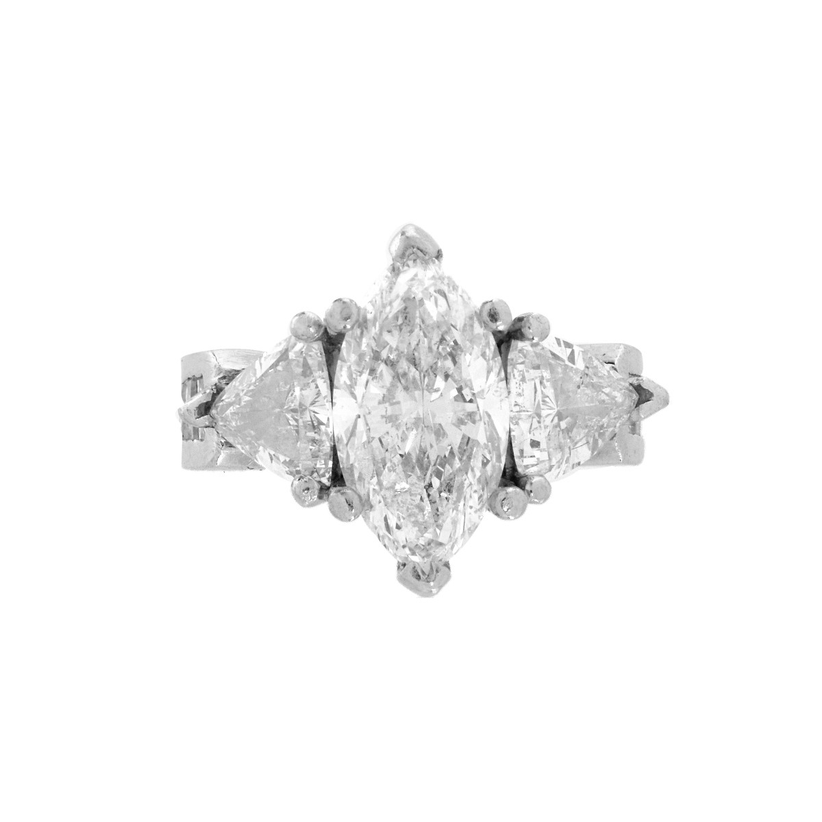 3.90ct Diamond and Platinum Ring