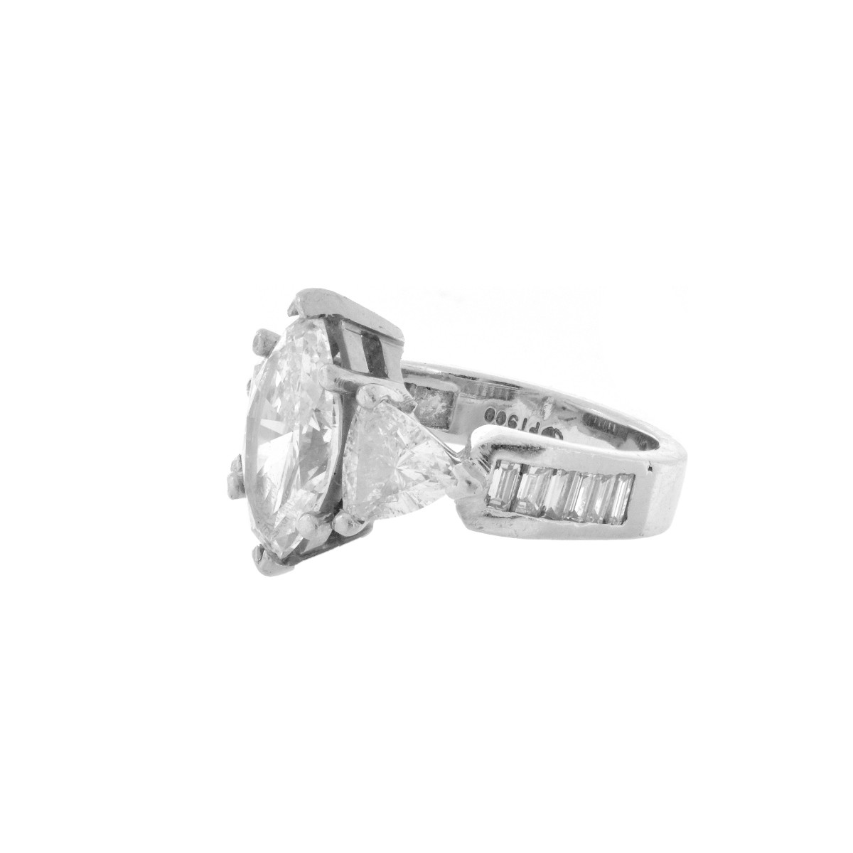 3.90ct Diamond and Platinum Ring