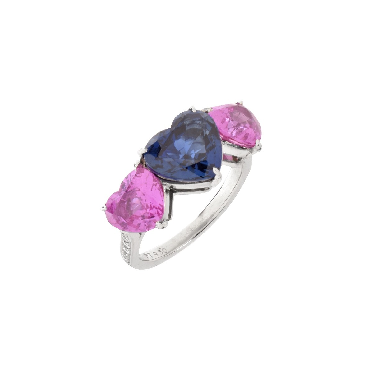 Sapphire and Platinum Ring