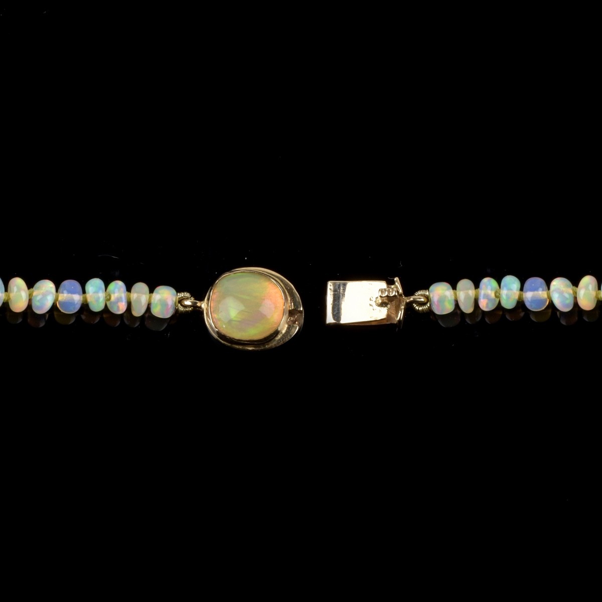 Opal, Emerald, Diamond and 18K Necklace