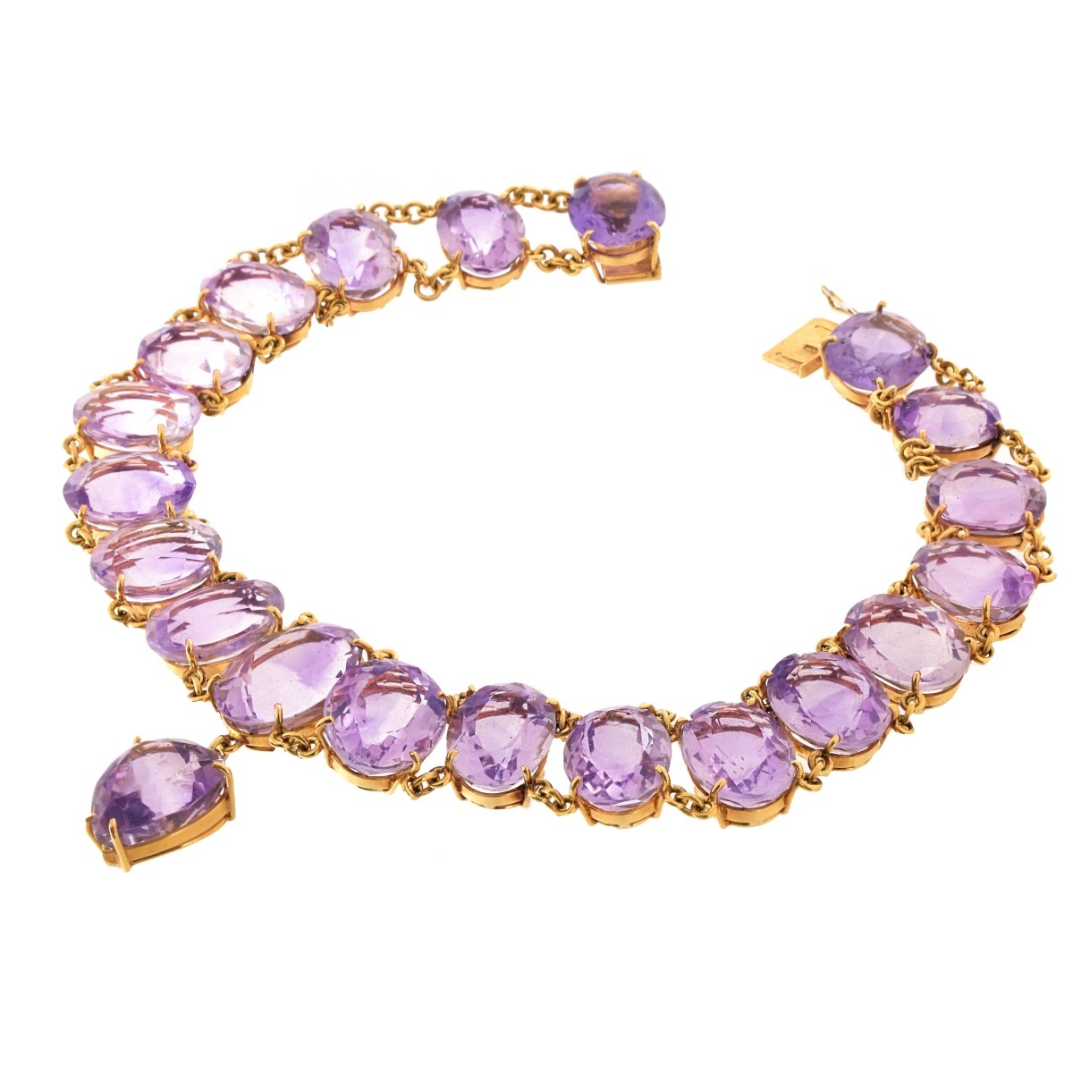 Amethyst and 14K Necklace